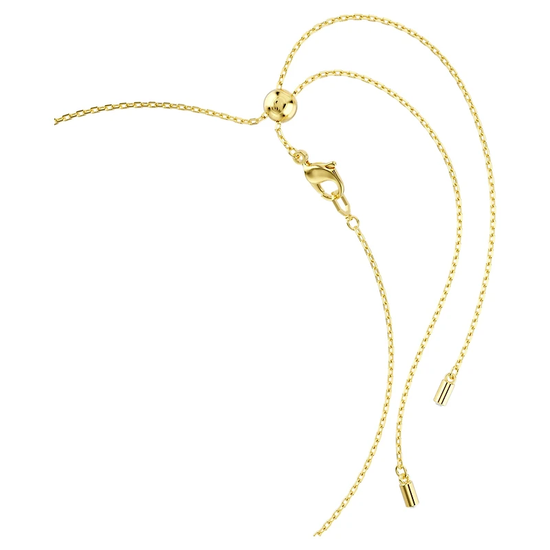 Symbolica choker, Crystal pearl, Moon, infinity, clover, evil eye and horseshoe, Blue, 18K gold finish