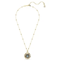Symbolica pendant, Evil eye, Medium, Multicoloured, 18K gold finish