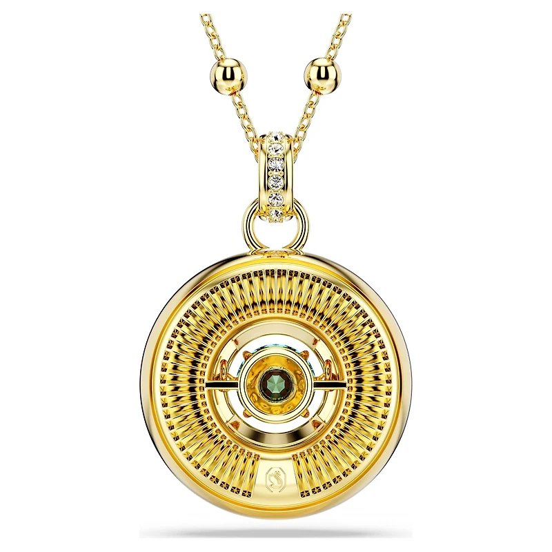 Symbolica pendant, Evil eye, Medium, Multicolored, Gold-tone plated by SWAROVSKI