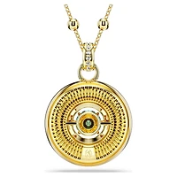 Symbolica pendant, Evil eye, Medium, Multicoloured, Gold-tone plated by SWAROVSKI
