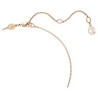 Dextera pendant, Round cut, White, 18K rose gold finish