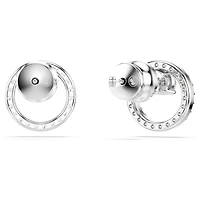 Constella stud earrings, Round cut, White