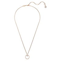 Constella pendant, Pavé, Round cut, White, 18K rose gold finish