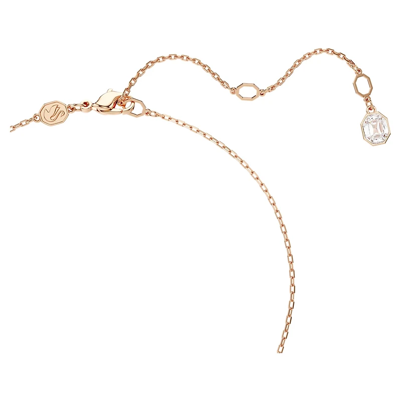 Constella pendant, Pavé, Round cut, White, 18K rose gold finish