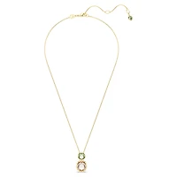 Chroma pendant, Cushion cut, Multicolored, Gold-tone plated by SWAROVSKI