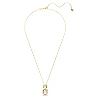 Chroma pendant, Cushion cut, Multicoloured, 18K gold finish