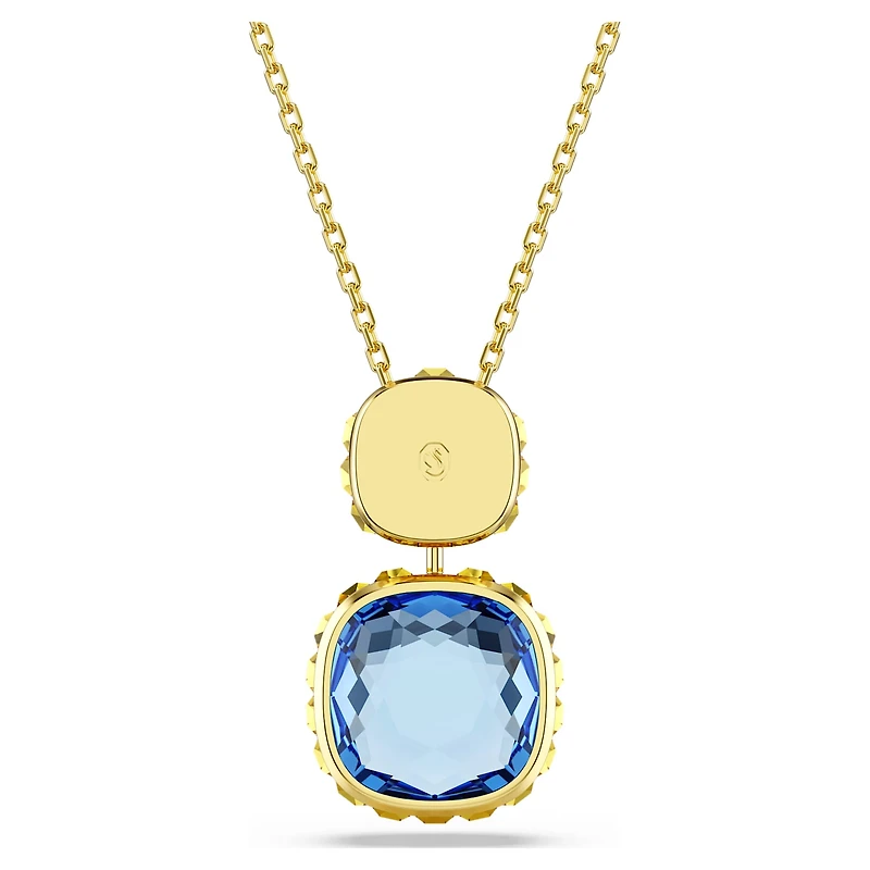 Chroma pendant, Cushion cut, Multicoloured, 18K gold finish