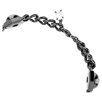 Numina bracelet, Round cut, Black, Ruthenium plated by SWAROVSKI