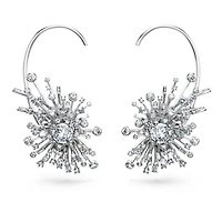 Galaxy earrings, Lab-grown diamonds 14.67 ct tw, Mixed shapes, 18K white gold by SWAROVSKI