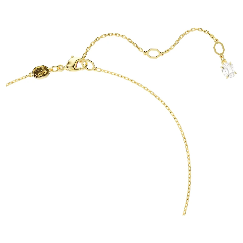 Stilla Attract pendant, Square cut, White, 18K gold finish