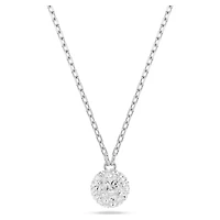 Dextera pendant, Round cut, Sphere, White, Rhodium plated by SWAROVSKI