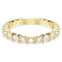 Stilla ring, Set (2), Round cut, White, Gold-tone plated by SWAROVSKI