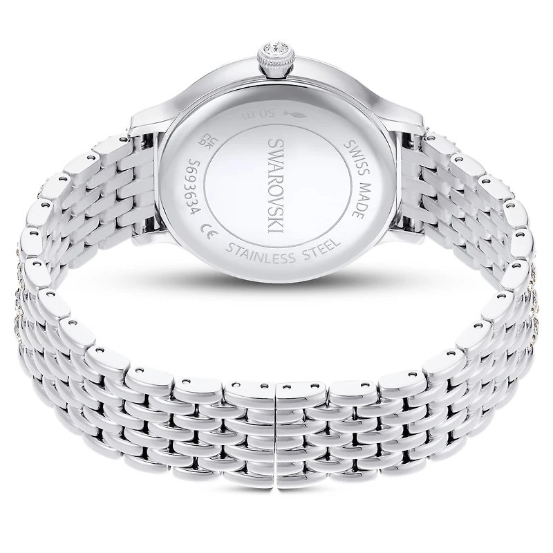 Imber watch, Swiss Made, Metal bracelet, Silver tone, Stainless Steel by SWAROVSKI