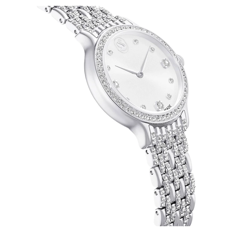 Imber watch, Swiss Made, Metal bracelet, Silver tone, Stainless Steel by SWAROVSKI