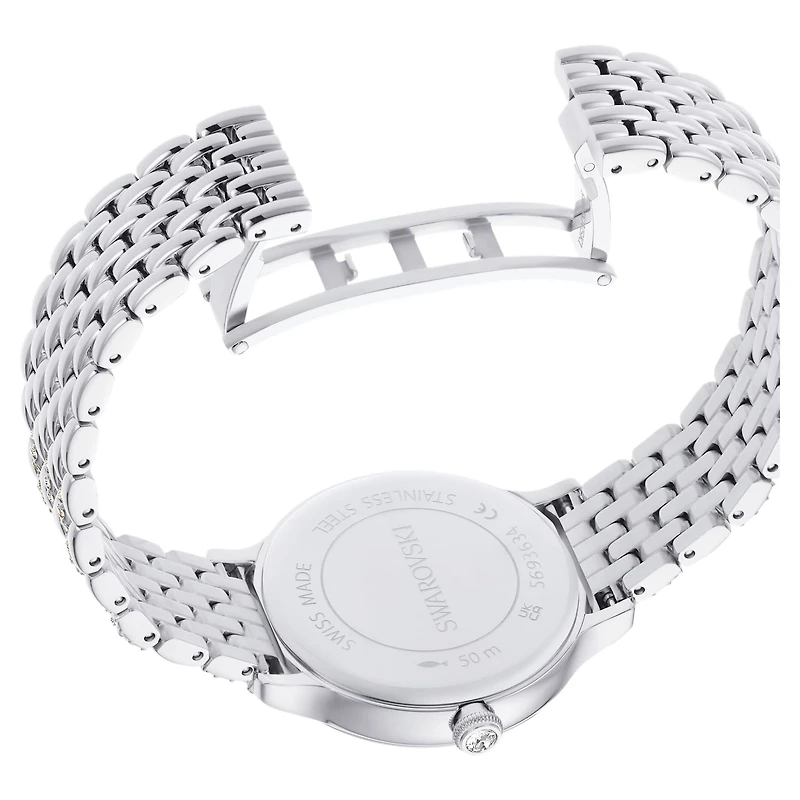 Imber watch, Swiss Made, Metal bracelet, Silver tone, Stainless Steel by SWAROVSKI