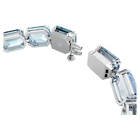 Millenia bracelet, Octagon cut, Color gradient, Blue, Rhodium plated by SWAROVSKI