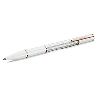 Crystalline ballpoint pen, White, Rose gold-tone plated by SWAROVSKI