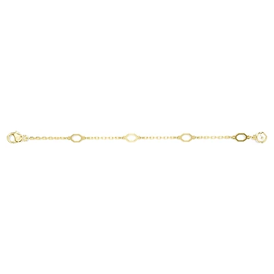 Imber extender, White, Gold-tone plated