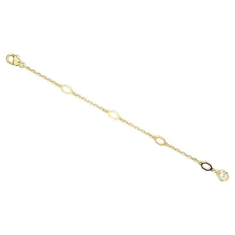 Imber extender, White, 18K gold finish