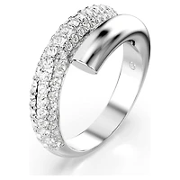 Dextera ring, White, Rhodium plated by SWAROVSKI