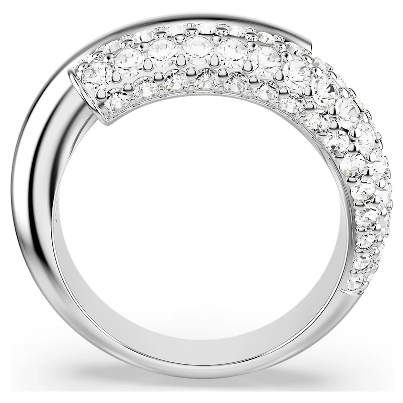 Dextera ring, White, Rhodium plated by SWAROVSKI