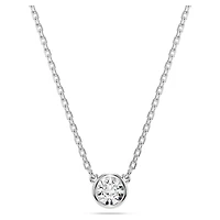 Imber pendant, Round cut, White, Rhodium plated by SWAROVSKI