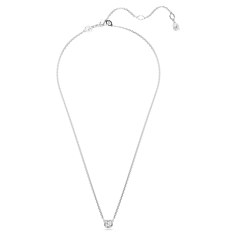 Imber pendant, Round cut, White, Rhodium plated by SWAROVSKI