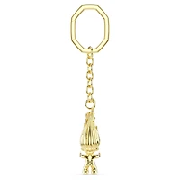 Good Luck Trolls key ring, Troll, Green, Gold-tone plated by SWAROVSKI