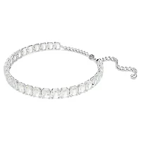 Millenia choker, Octagon cut, White, Rhodium plated by SWAROVSKI