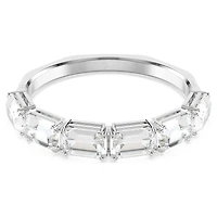 Millenia bangle, Octagon cut, White, Rhodium plated by SWAROVSKI