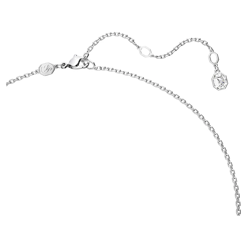 Millenia pendant, Octagon cut, Blue, Rhodium plated by SWAROVSKI