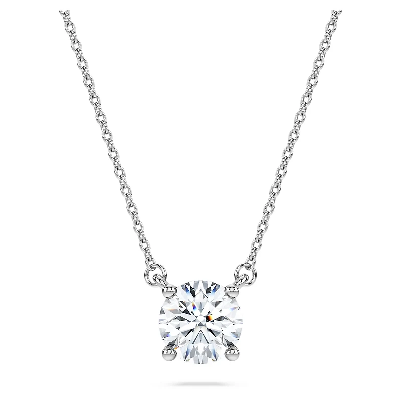 Eternity solitaire pendant, Lab-grown diamonds 1 ct tw, Round shape