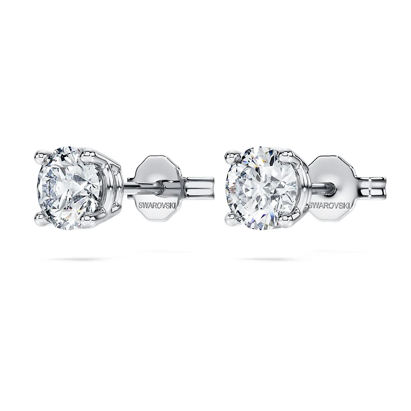 Eternity solitaire stud earrings, Lab-grown diamonds ct tw, Round shape