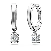 Eternity drop earrings, Lab-grown diamonds 0.7 ct tw, Round shape, 14K white gold by SWAROVSKI