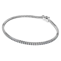 Eternity Tennis bracelet, Lab-grown diamonds ct tw, Round shape