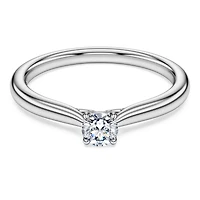Eternity solitaire ring, Lab-grown diamonds 0.25 ct tw, Round shape, Sterling silver by SWAROVSKI