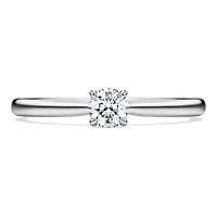 Eternity solitaire ring, Lab-grown diamonds 0.25 ct tw, Round shape, Sterling silver by SWAROVSKI