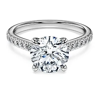 Eternity solitaire ring, Lab-grown diamonds ct tw, Round shape