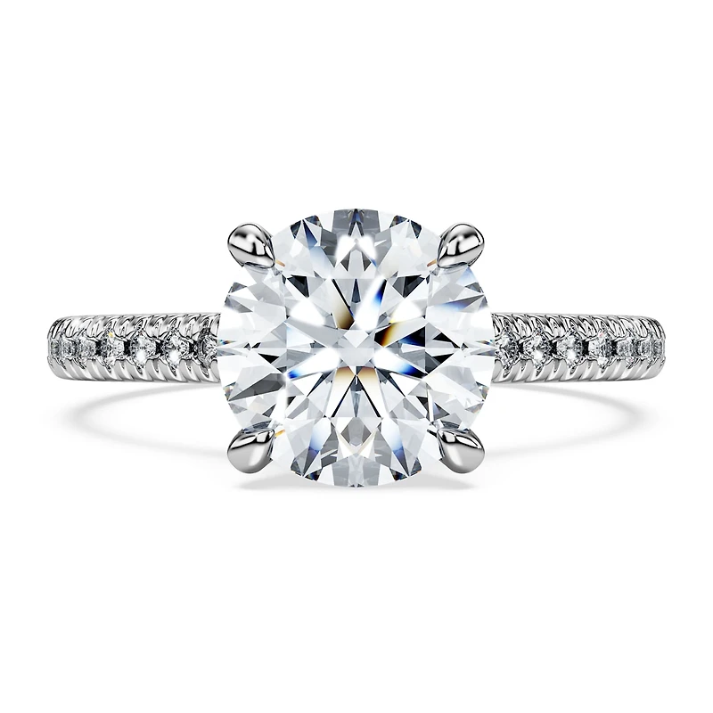 Eternity solitaire ring, Lab-grown diamonds ct tw, Round shape