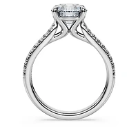 Eternity solitaire ring, Lab-grown diamonds ct tw, Round shape