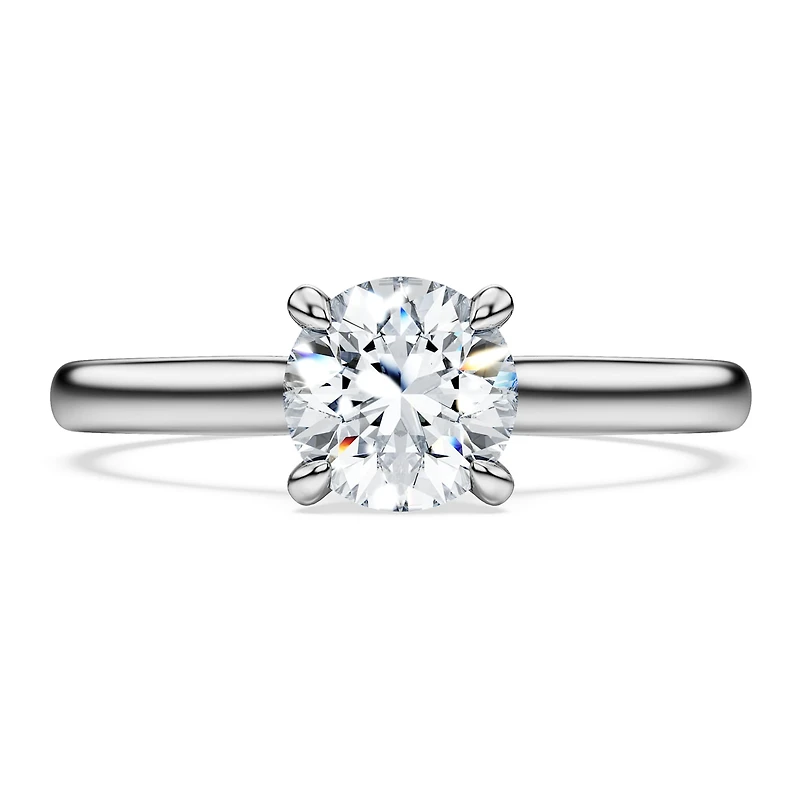 Eternity solitaire ring, Lab-grown diamonds 1 ct tw, Round shape, 14K white gold by SWAROVSKI