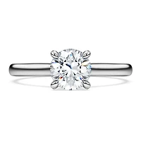 Eternity solitaire ring, Lab-grown diamonds 1 ct tw, Round shape, 14K white gold by SWAROVSKI