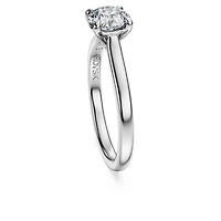 Eternity solitaire ring, Lab-grown diamonds 1 ct tw, Round shape, 14K white gold by SWAROVSKI