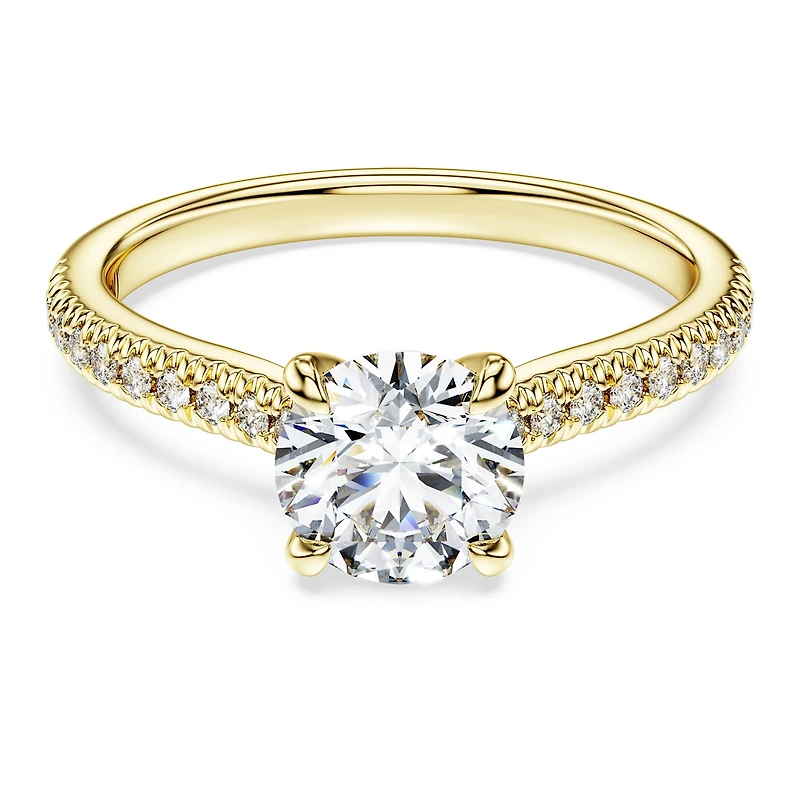 Eternity solitaire ring, Lab-grown diamonds ct tw, Round shape
