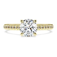 Eternity solitaire ring, Lab-grown diamonds 1.2 ct tw, Round shape, 14K yellow gold by SWAROVSKI