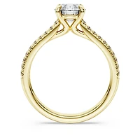 Eternity solitaire ring, Lab-grown diamonds 1.2 ct tw, Round shape, 14K yellow gold by SWAROVSKI
