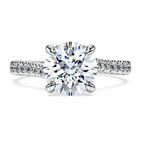 Eternity solitaire ring, Lab-grown diamonds 2.25 ct tw, Round shape, 14K white gold by SWAROVSKI