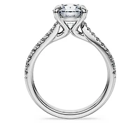 Eternity solitaire ring, Lab-grown diamonds 2.25 ct tw, Round shape, 14K white gold by SWAROVSKI