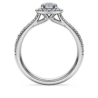 Eternity halo solitaire ring, Lab-grown diamonds 0.8 ct tw, Round shape, 14K white gold by SWAROVSKI