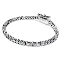 Eternity Tennis bracelet, Lab-grown diamonds 3 ct tw, Round shape, 14K white gold by SWAROVSKI